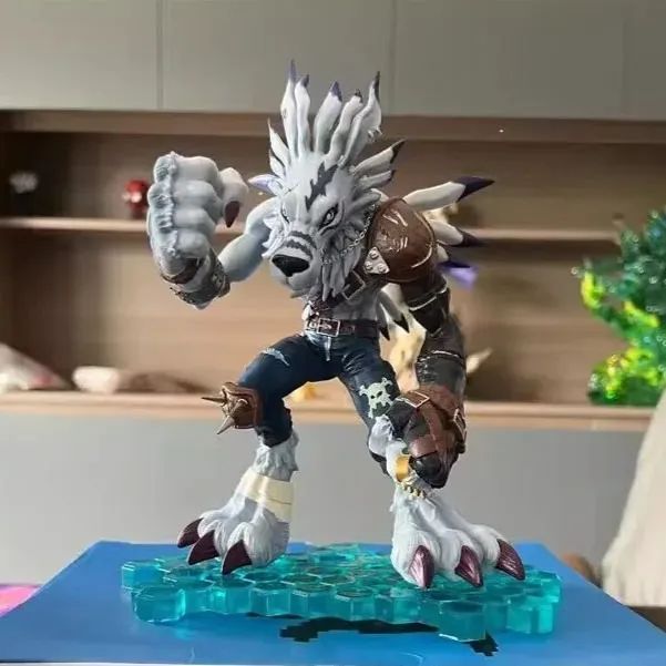 Action Figure WereGarurumon Digimon Anime Colecionável Premium Geek Boneco 20cm