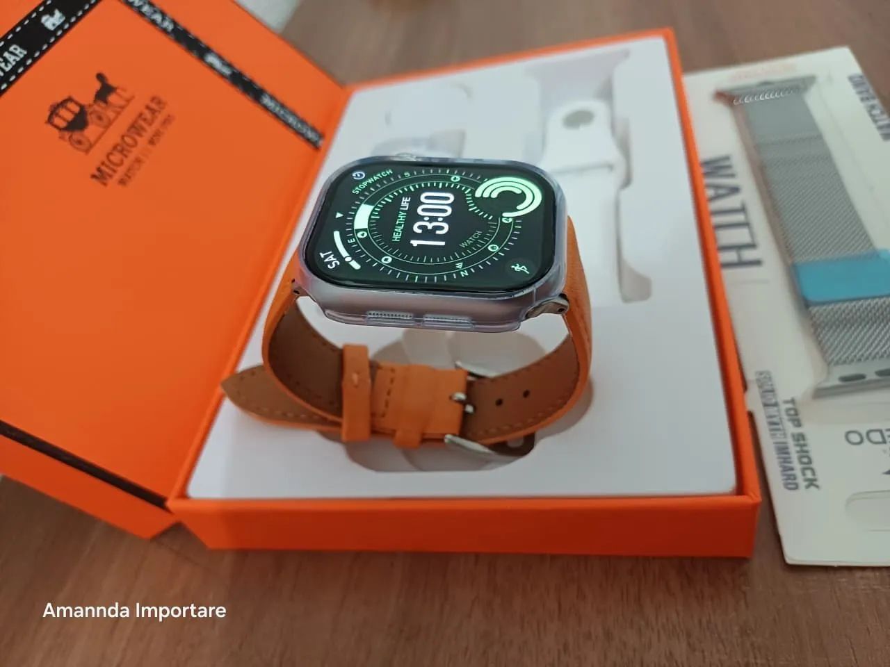 SMARTWATCH Mini com pulseira Extra Prata  - Foto 3