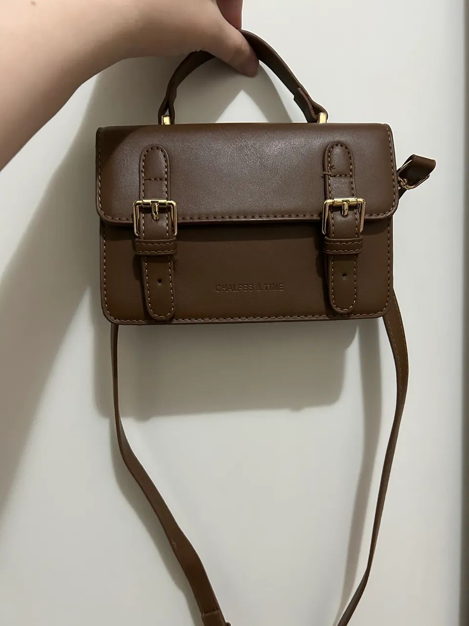 Bolsa Pequena Transversal Marrom