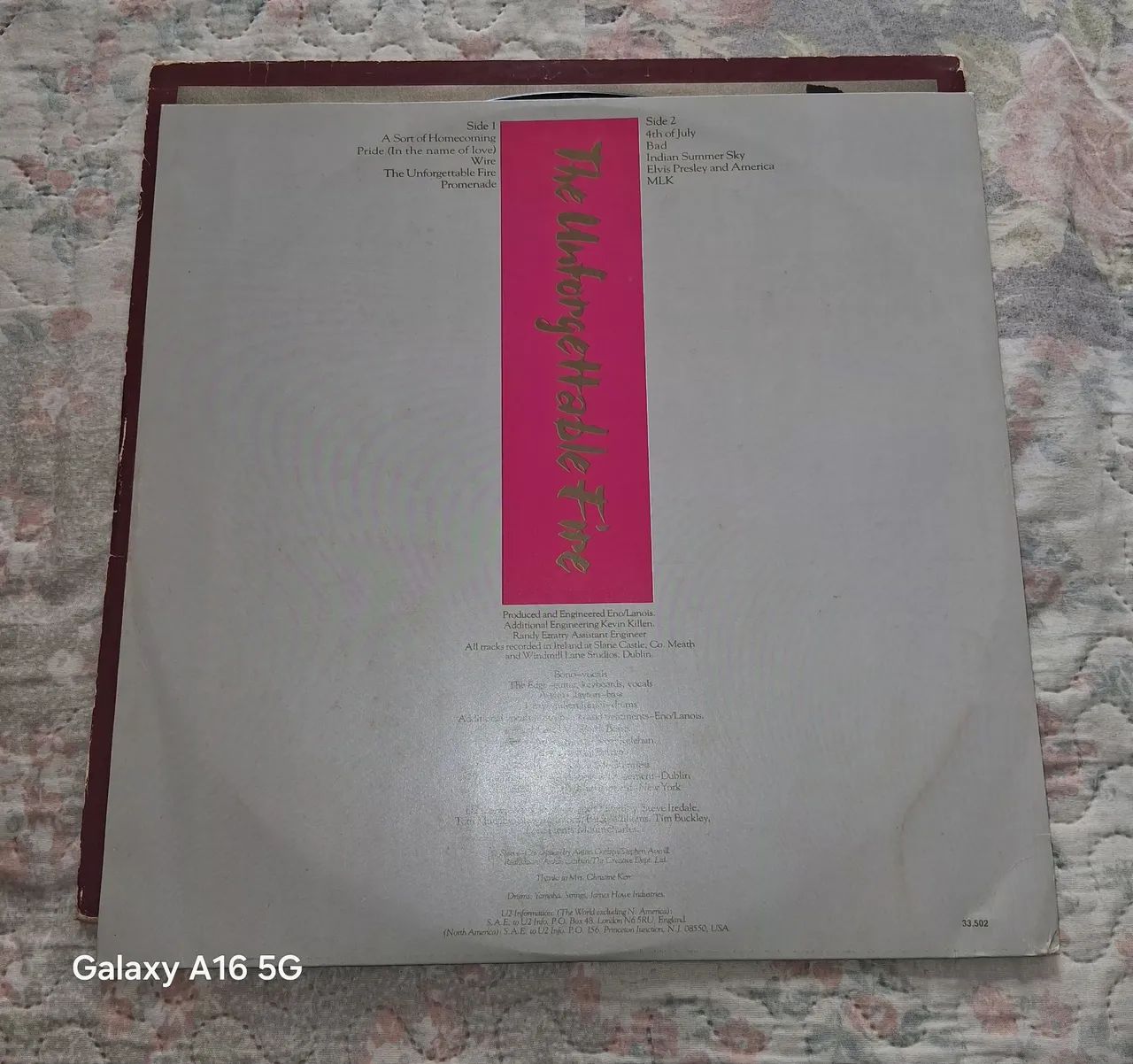 Lp U2 / The Unforgettable Fire 1985 - Foto 4
