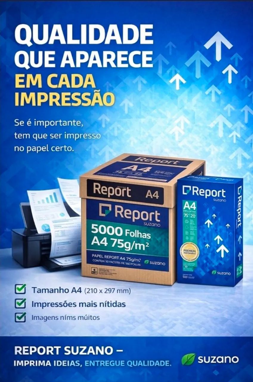 Papel A4 Report - Marca Premium.Entrega grátis BH. - Foto 4