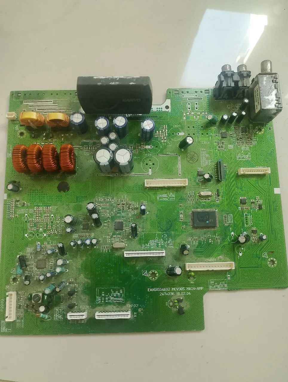 Placa de som LG queimada a parte que sai som