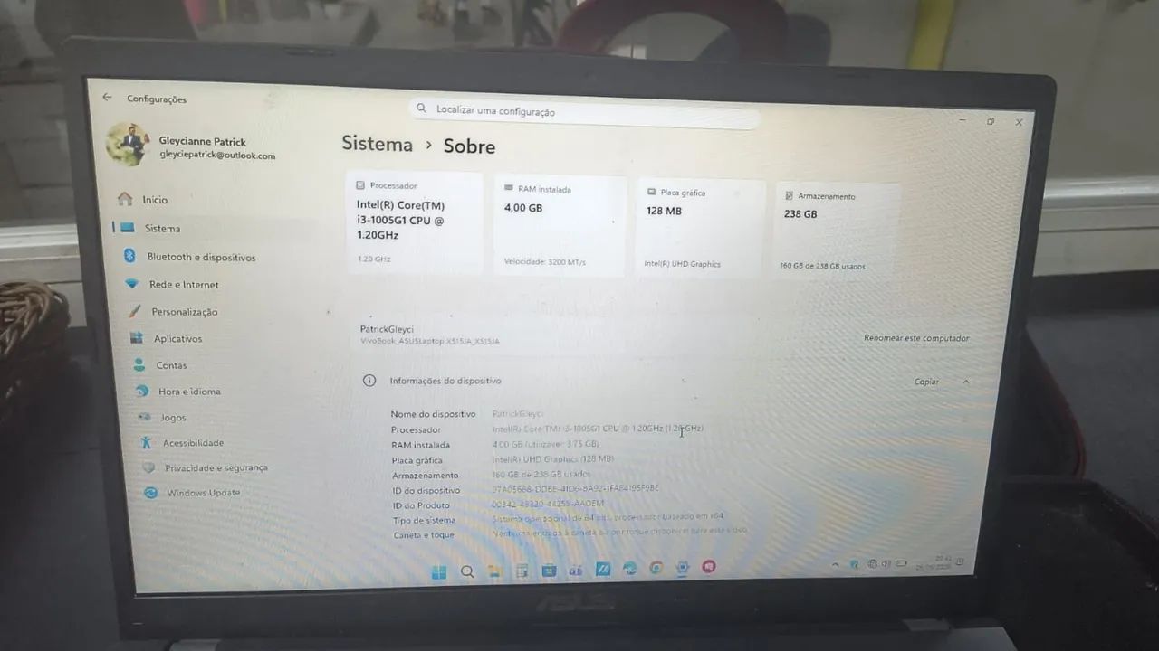 NOTEBOOK ASUS SSD 256gb I3  - Foto 4