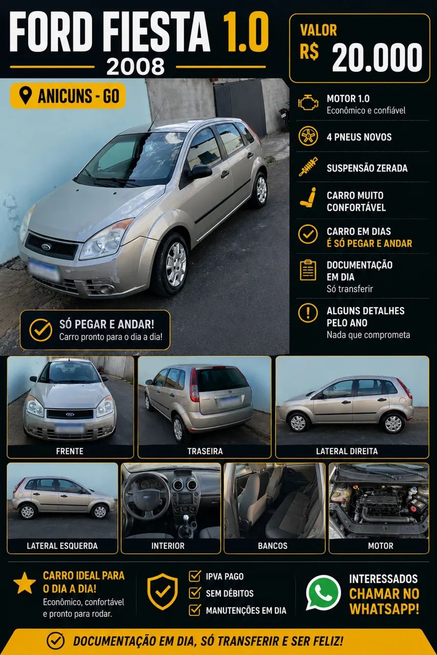 Ford Fiesta Fiesta 1.0 8V Flex/Class 1.0 8V Flex 5p 2008
