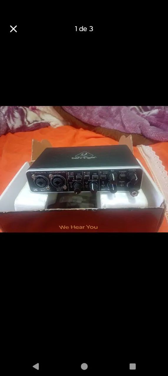 Equipamento para estúdio de gravação 