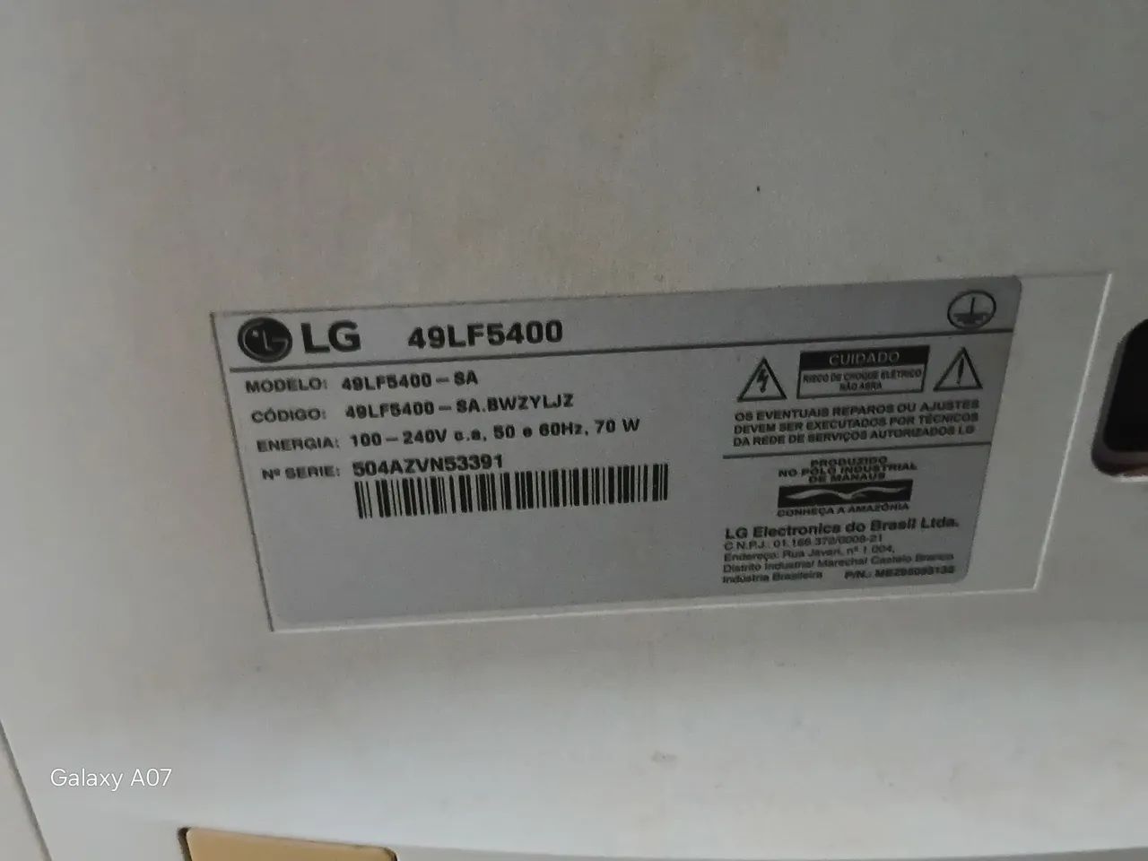 TV LG 49 Polegadas Queimada | Liga, Tela com Defeito - Foto 3