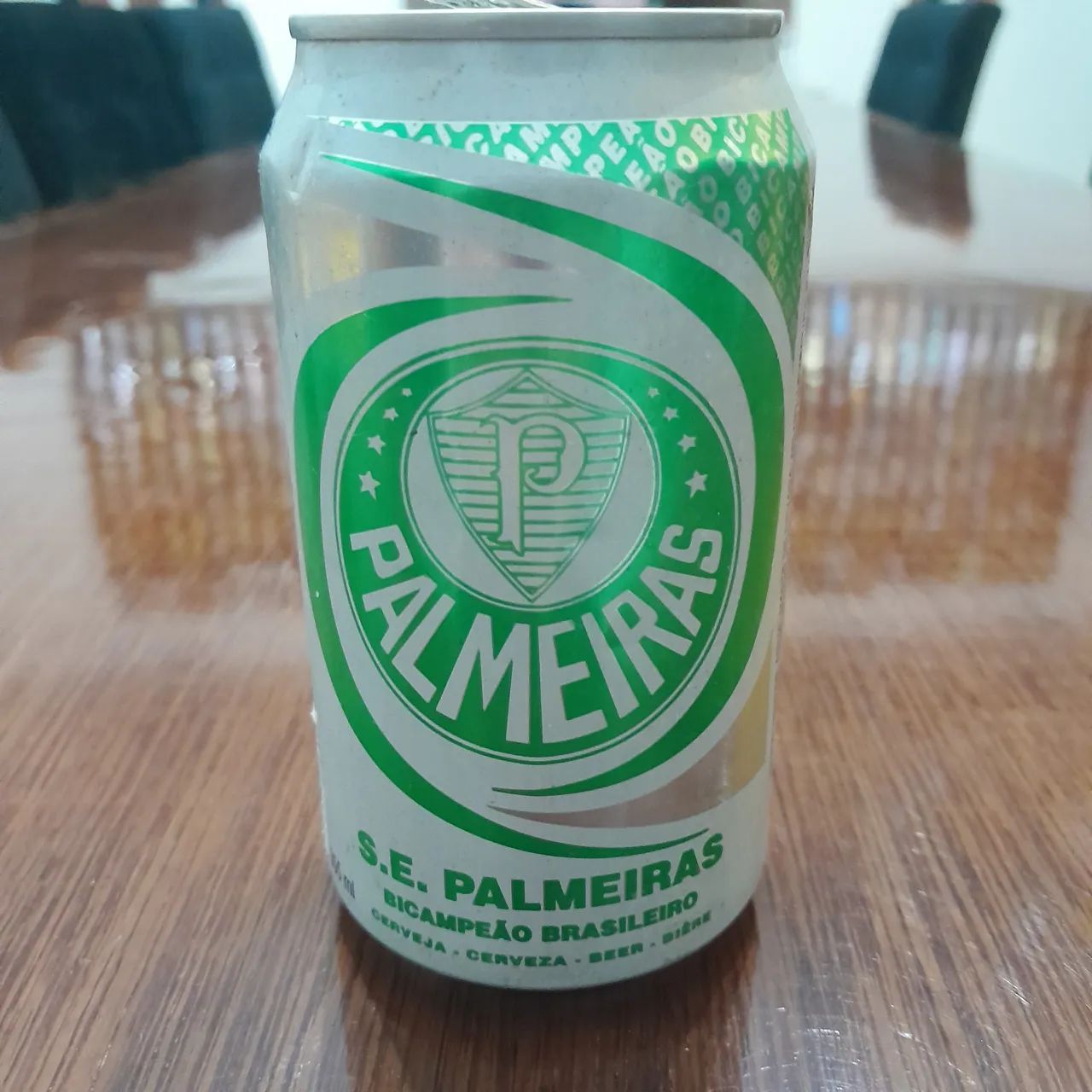 Lata cerveja palmeiras antiga 