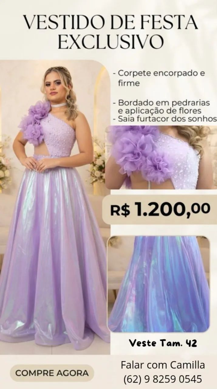 Vestido de Festa Lilas