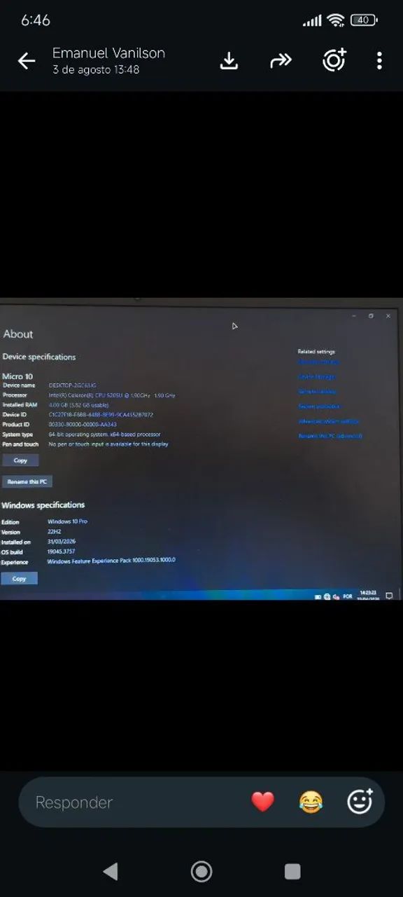 Nootbook Intel  Samsung Book E20 - Foto 3