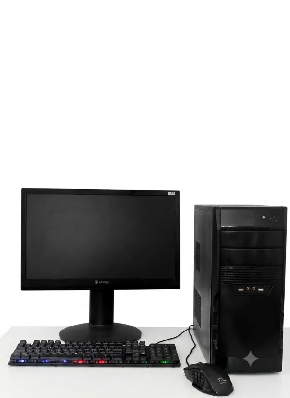 PC COMPLETO INTEL I5 com 16 GB de RAM + SSD e HD ADICIONAL E MONITOR ITAUTEC COM REGULAGEM