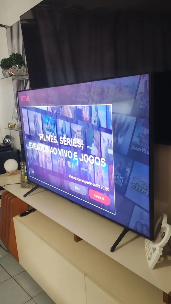 SMARTV 55 POLEGADAS 4k Samsung todos os aplicativos funcionando tudo perfeitamente linda  - Foto 3