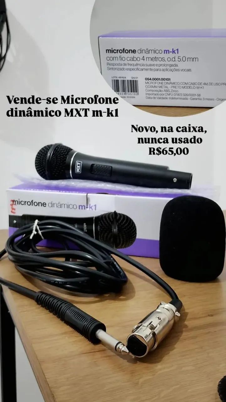 Microfone Dinâmico m-k1