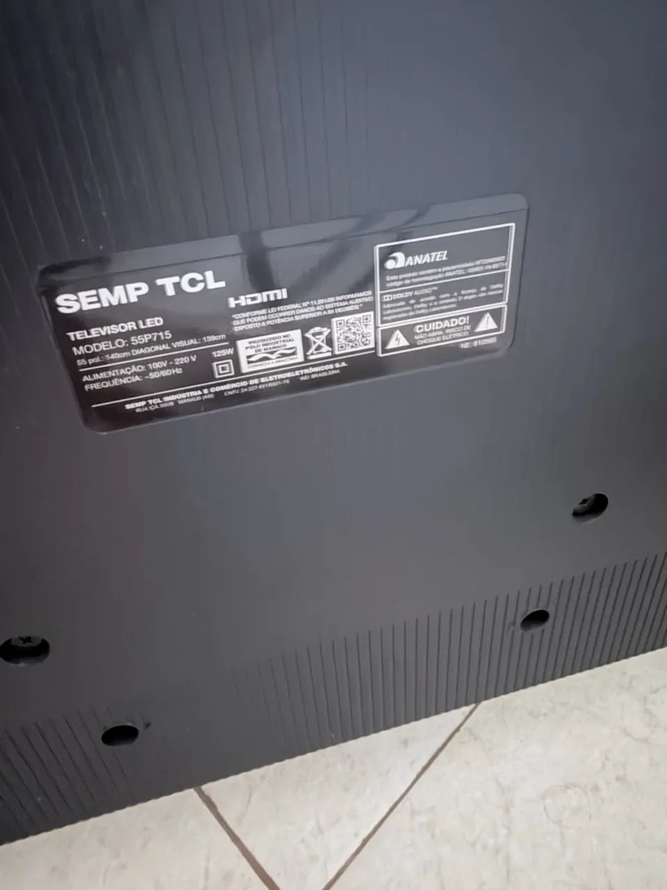 Sucata tv TCL 55 