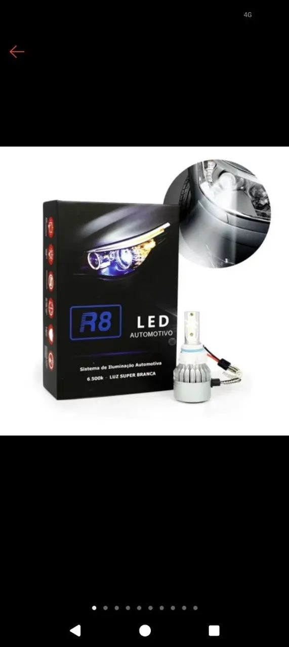 Lâmpada de led H7 12 volt 3.000 lumens  - Foto 3