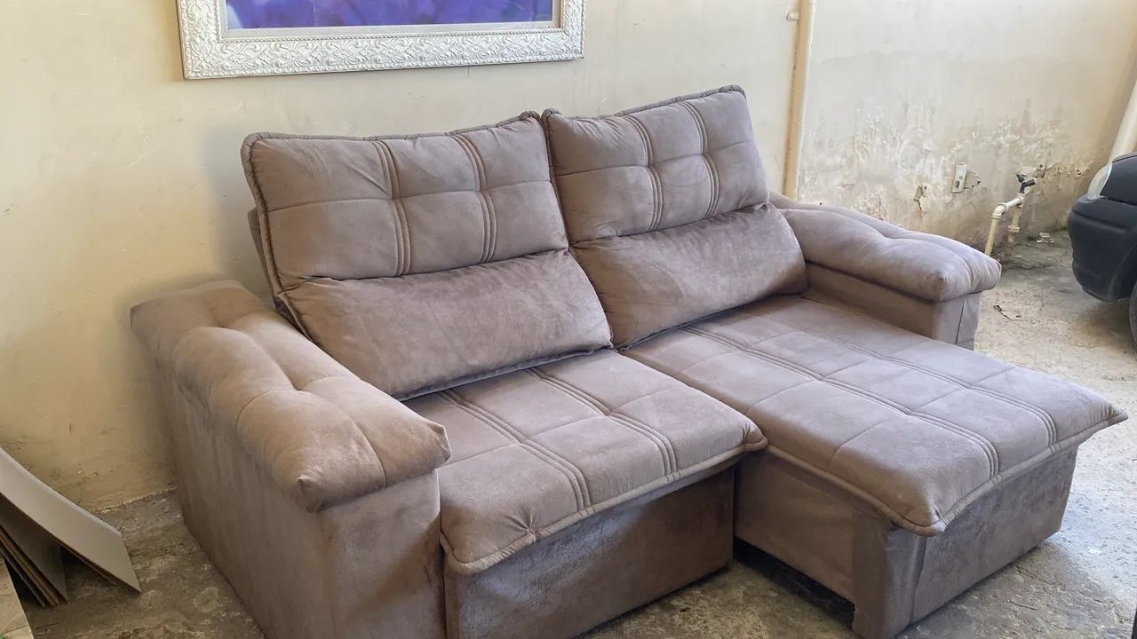 Sofá retrátil reclinável - entrego 418478316156375041