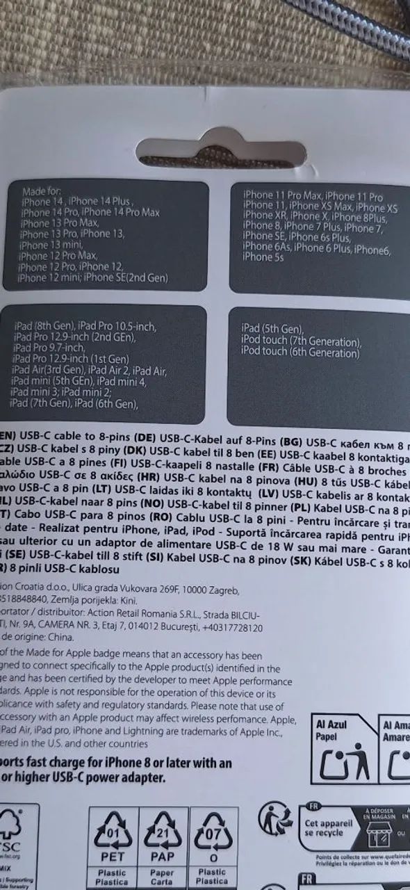 Cabo USB iphone 1.5m trazido da alemanha - Foto 3