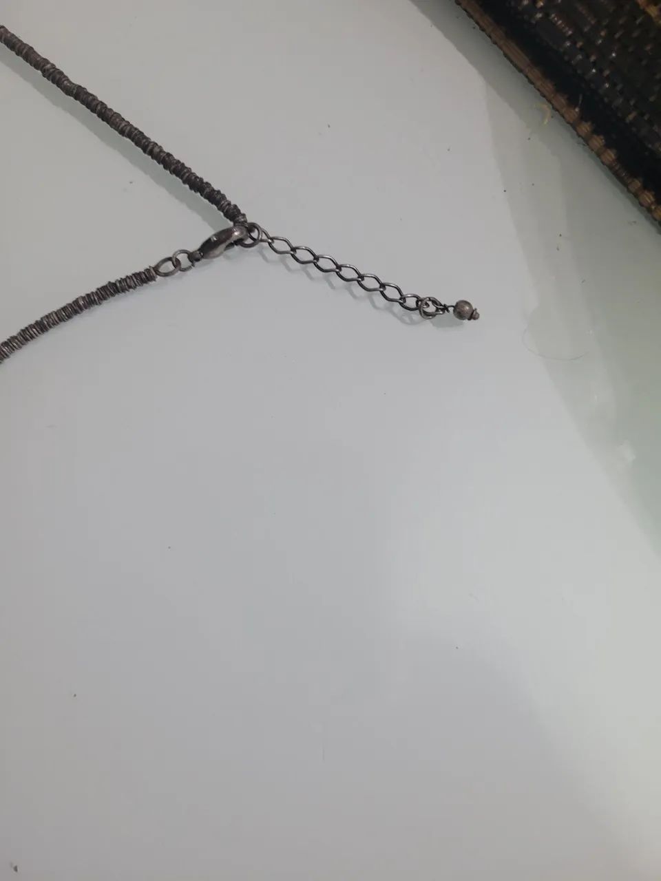 Colar gota em prata e pedra - Foto 3