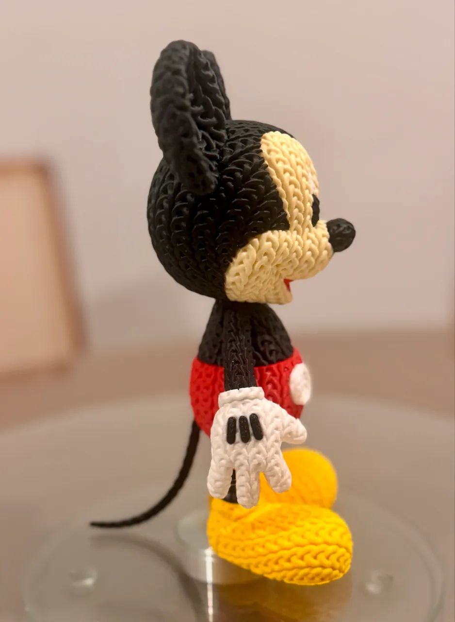 Mickey Mouse Estilo Crochê Impressão 3D Colecionável Decorativo - Foto 5