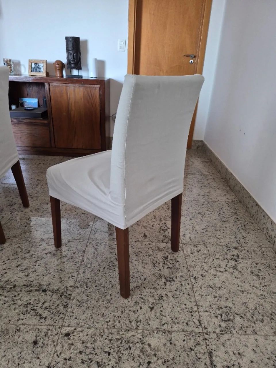 Conjunto de 4 Cadeiras de Jantar com Capa Protetora - Conjunto 1 de 2 - Foto 4