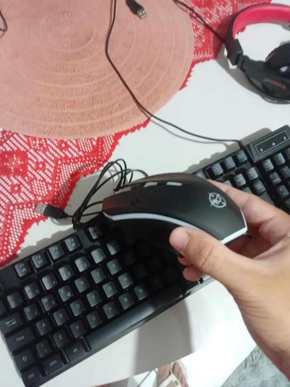 Vendo mouse,teclado e fone gamer com ego - Foto 3