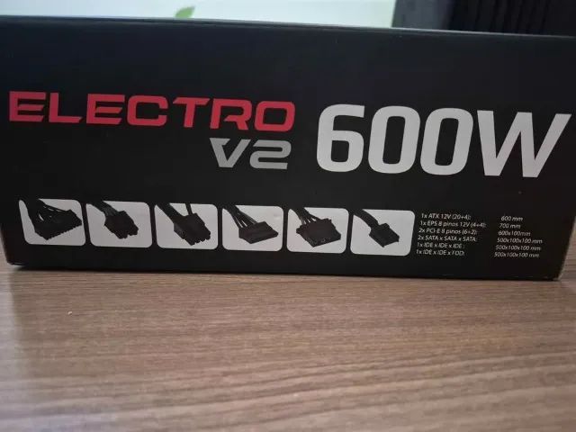 Fonte PCYES Electro V2 600W 80 Plus Bronze  - Foto 2