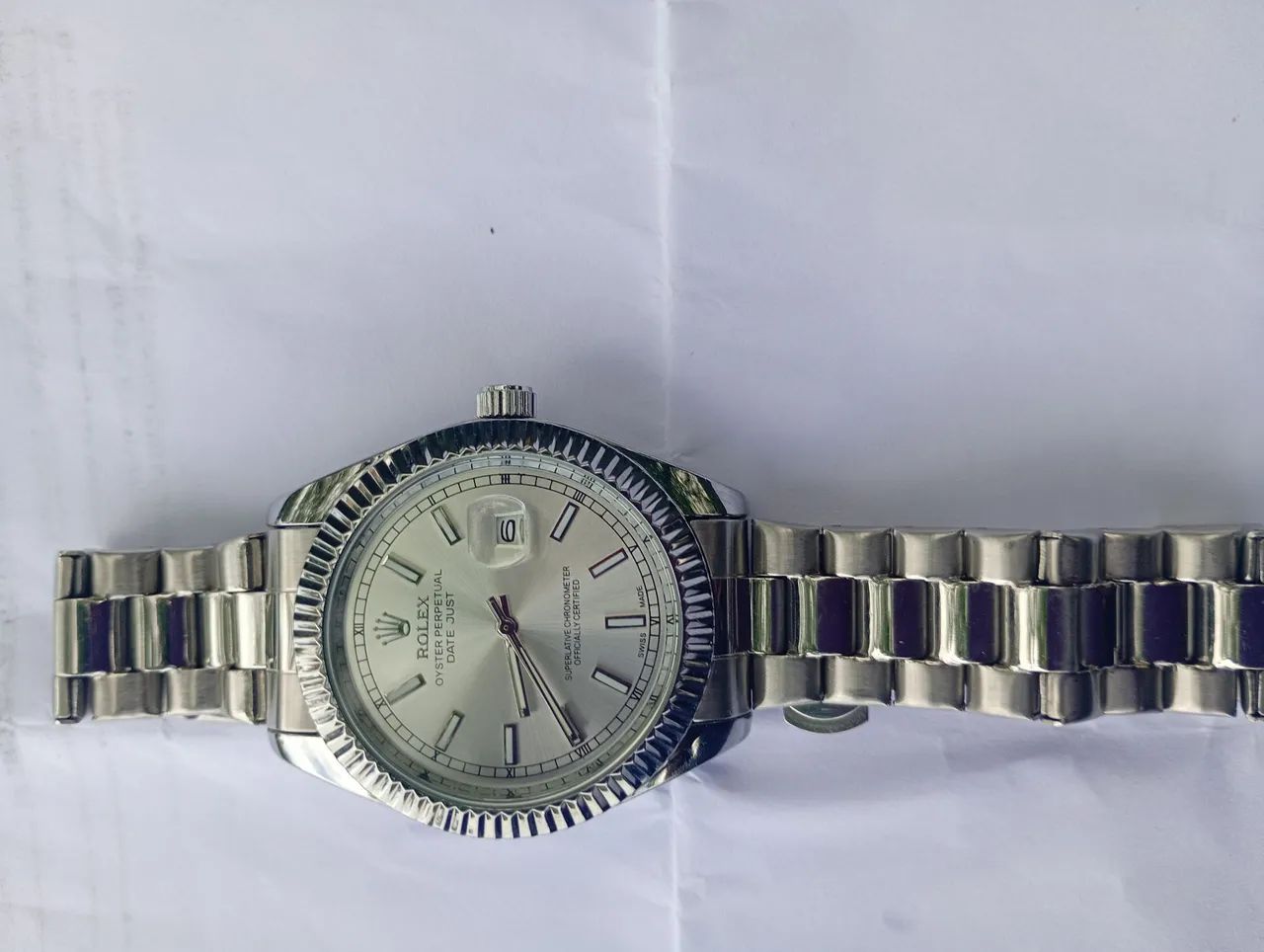 Vendo Relógio Rolex aço pq - Foto 4