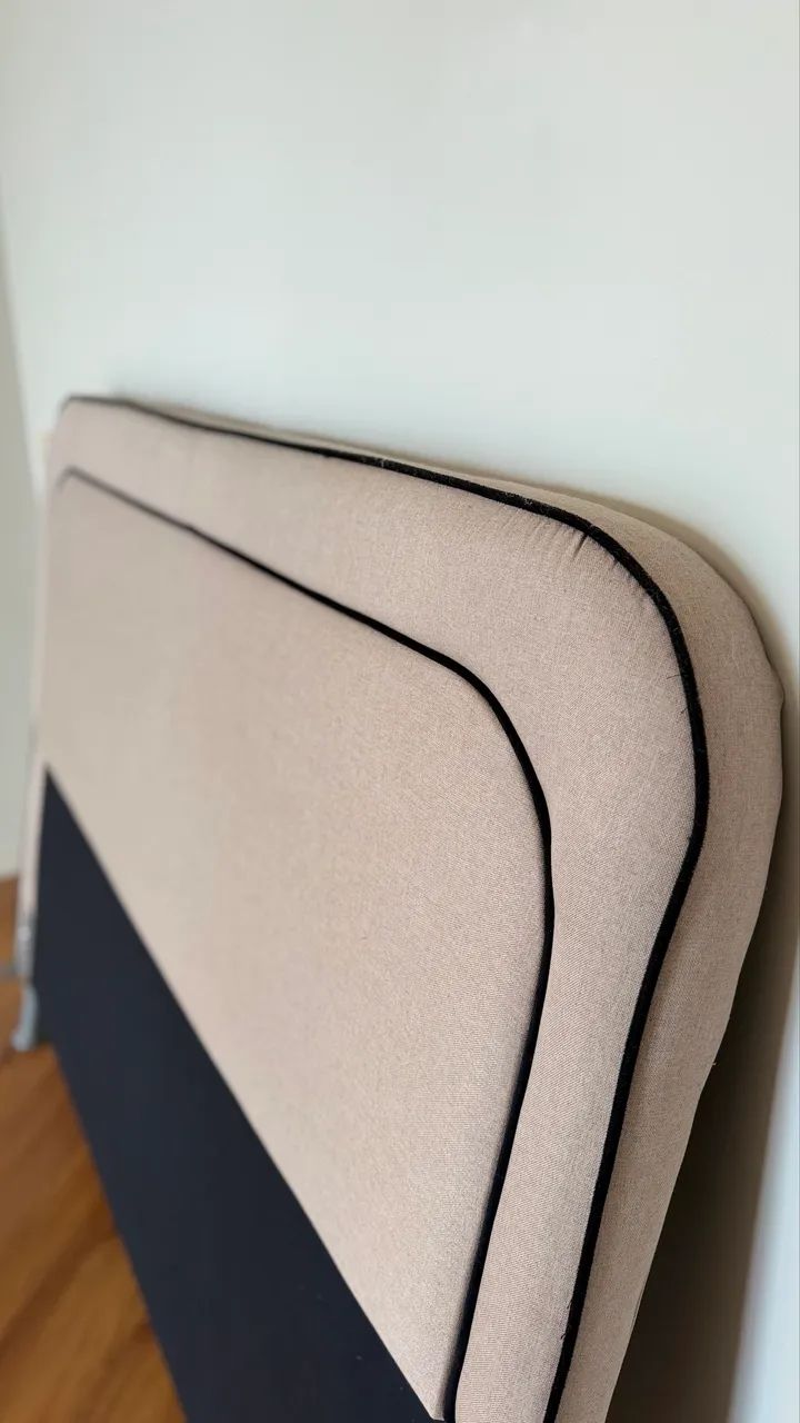 Cabeceira para Cama Box Queen em Linho - Foto 2