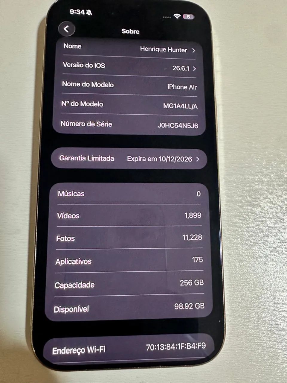 VENDO IPHONE 17 AIR 256gb NOVO - Foto 5