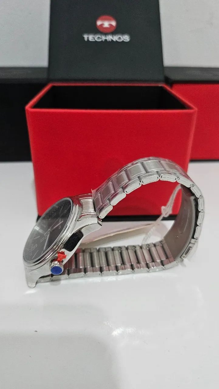 Relógio Technos Masculino Steel Prata 2015BZBS/1P - Foto 3