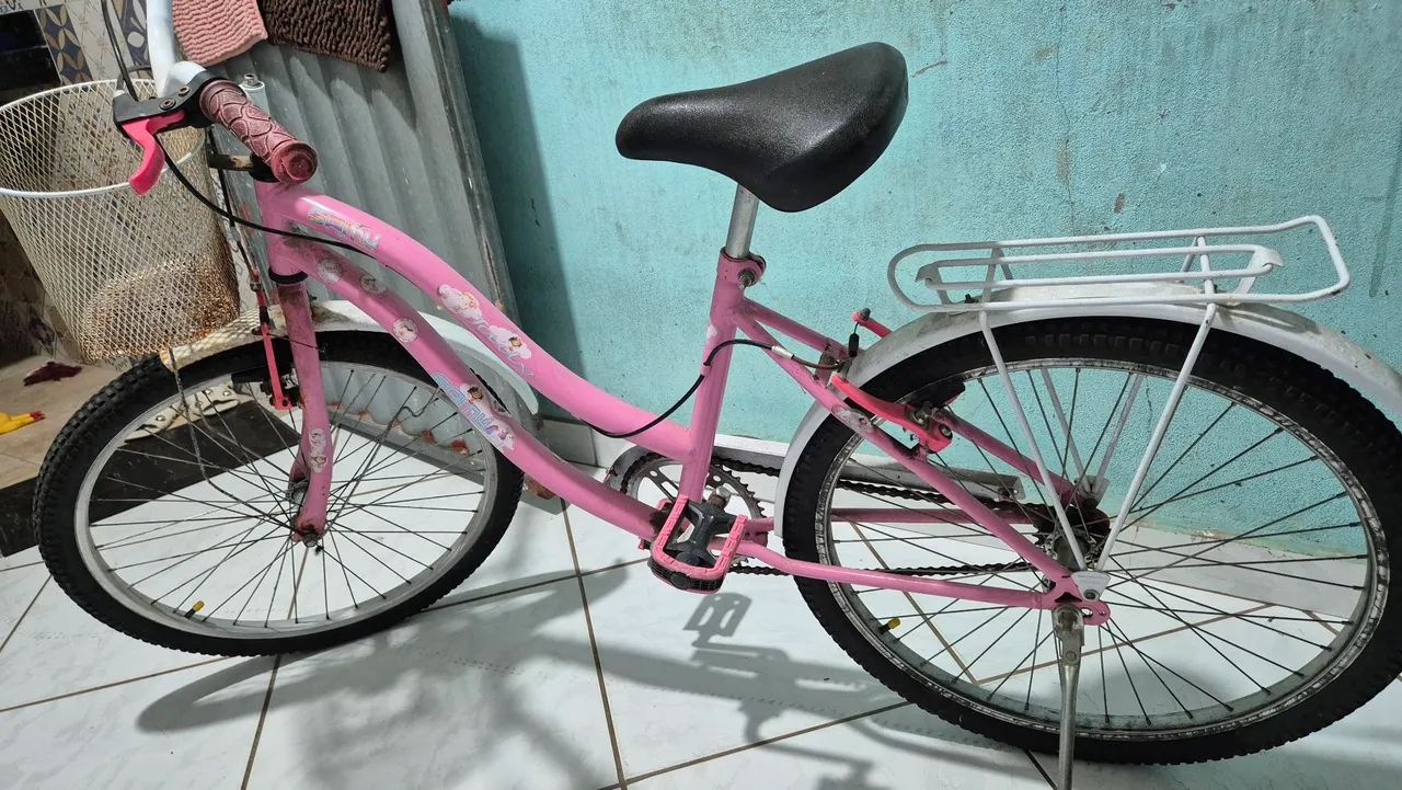 Bicicleta Aro 24 Rosa Bom Estado