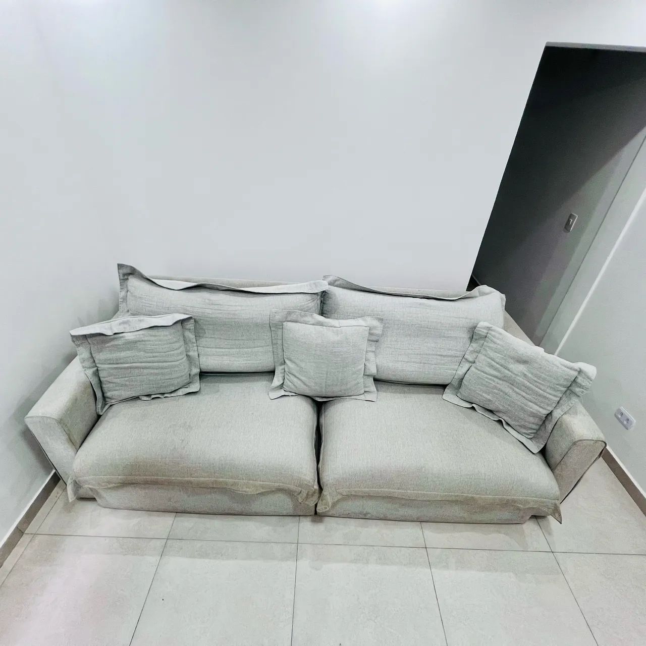 Sofá retrátil de linho - Foto 5