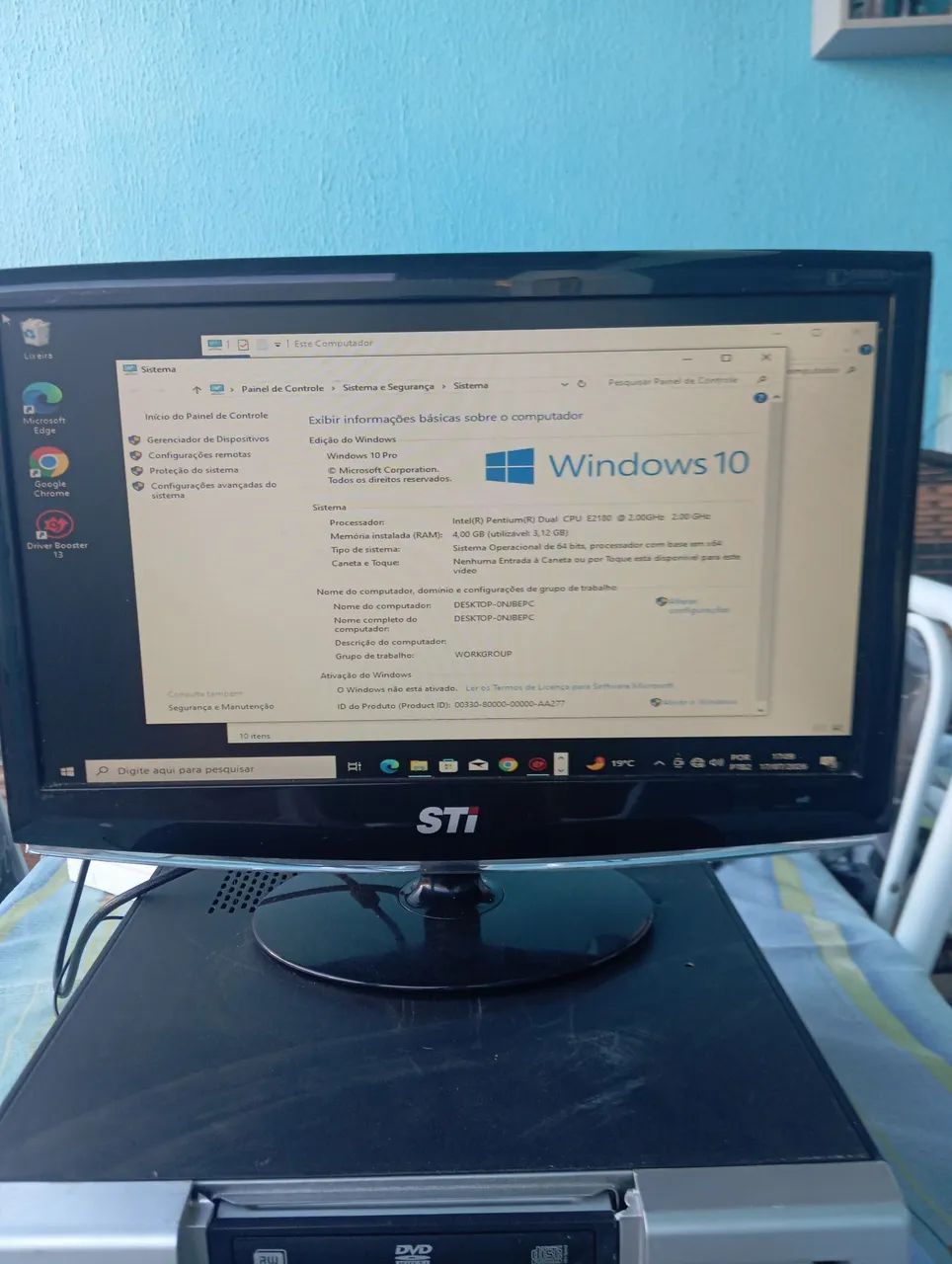 Pc de mesa desktop 4g de memória 160 de hd monitor 15 polegadas. - Foto 3
