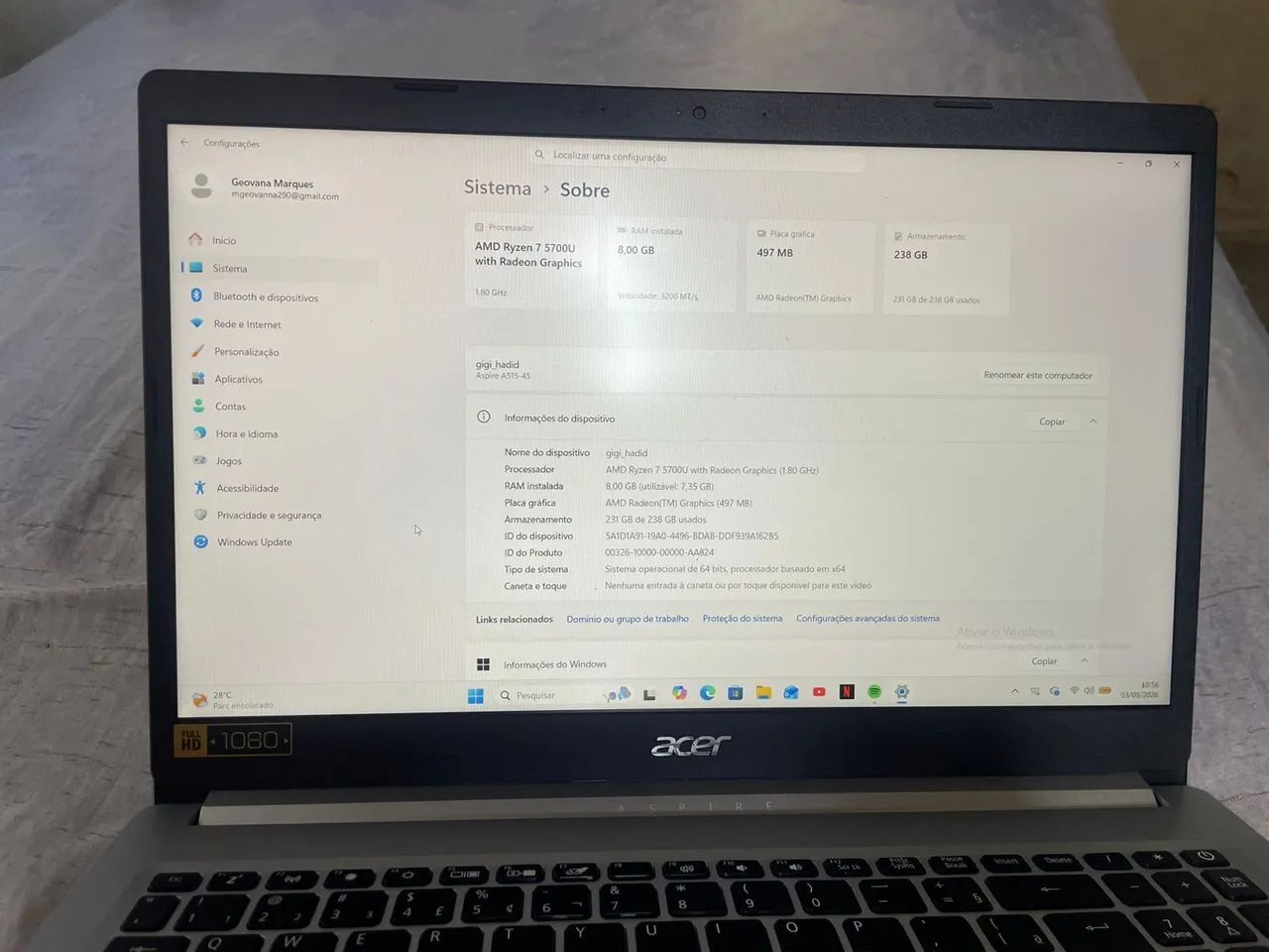 Notebook Acer Aspire 5 - Foto 4