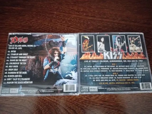 cd heavy metal kiss e dio bootleg ao vivo - Foto 3