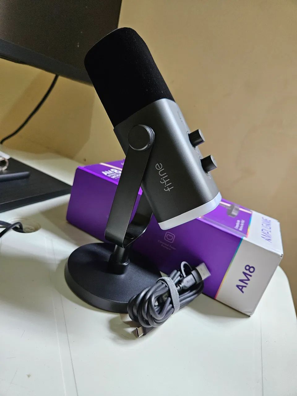 Fifine AM8 Microfone Gamer RGB - USB/XLR para Streaming e Podcast - Foto 3
