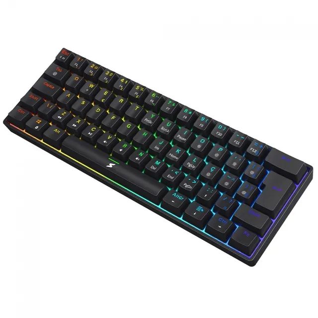 SuperFrame Player Mechanical Gaming Keyboard, RGB, 60%, Red Switch, USB, ABNT2, Black