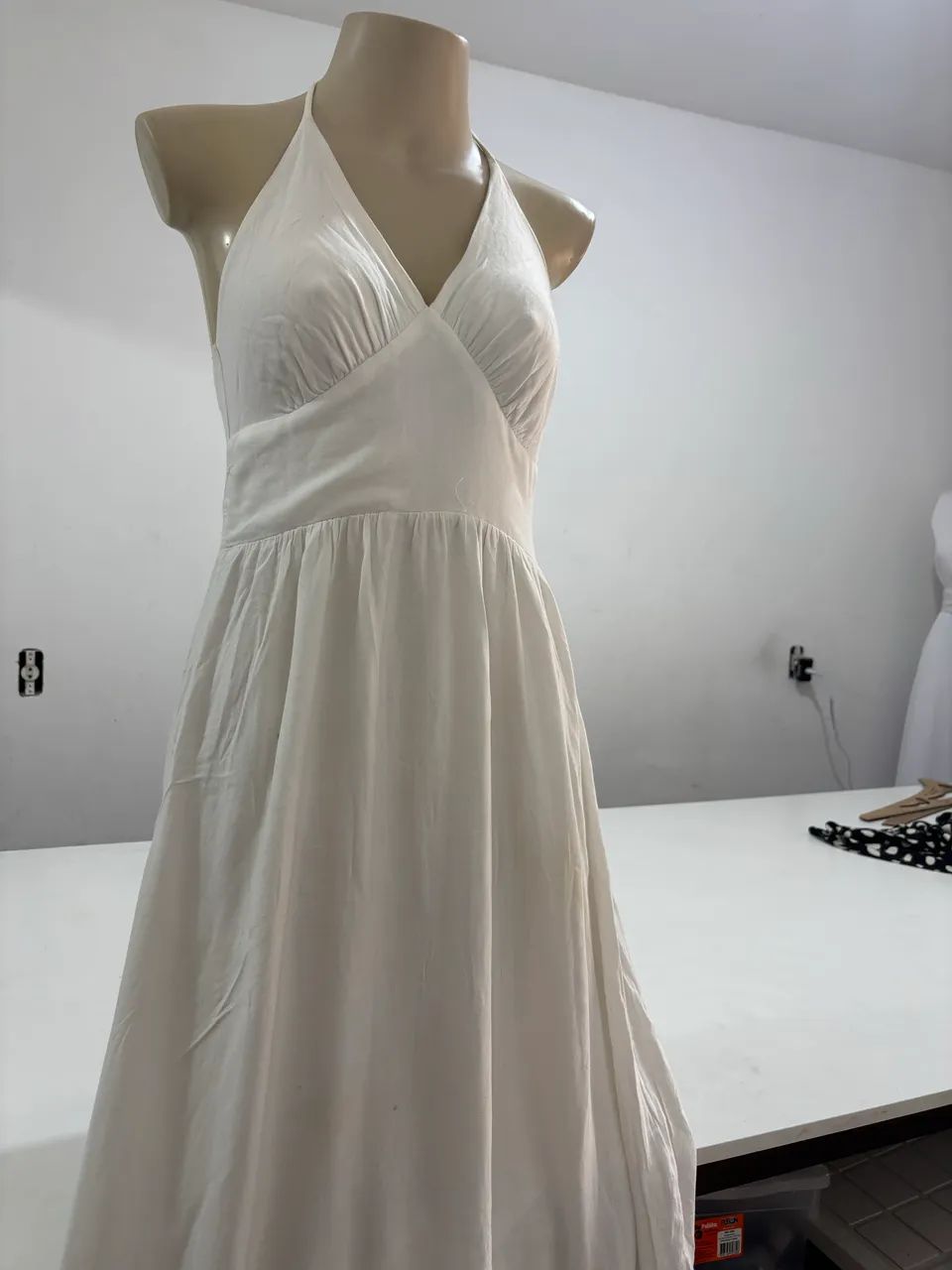 Vestido Branco Longo Amarração - Foto 4
