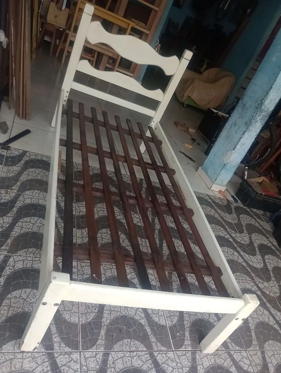 Cama de solteiro de madeira macanaiba 399,00 - Foto 4