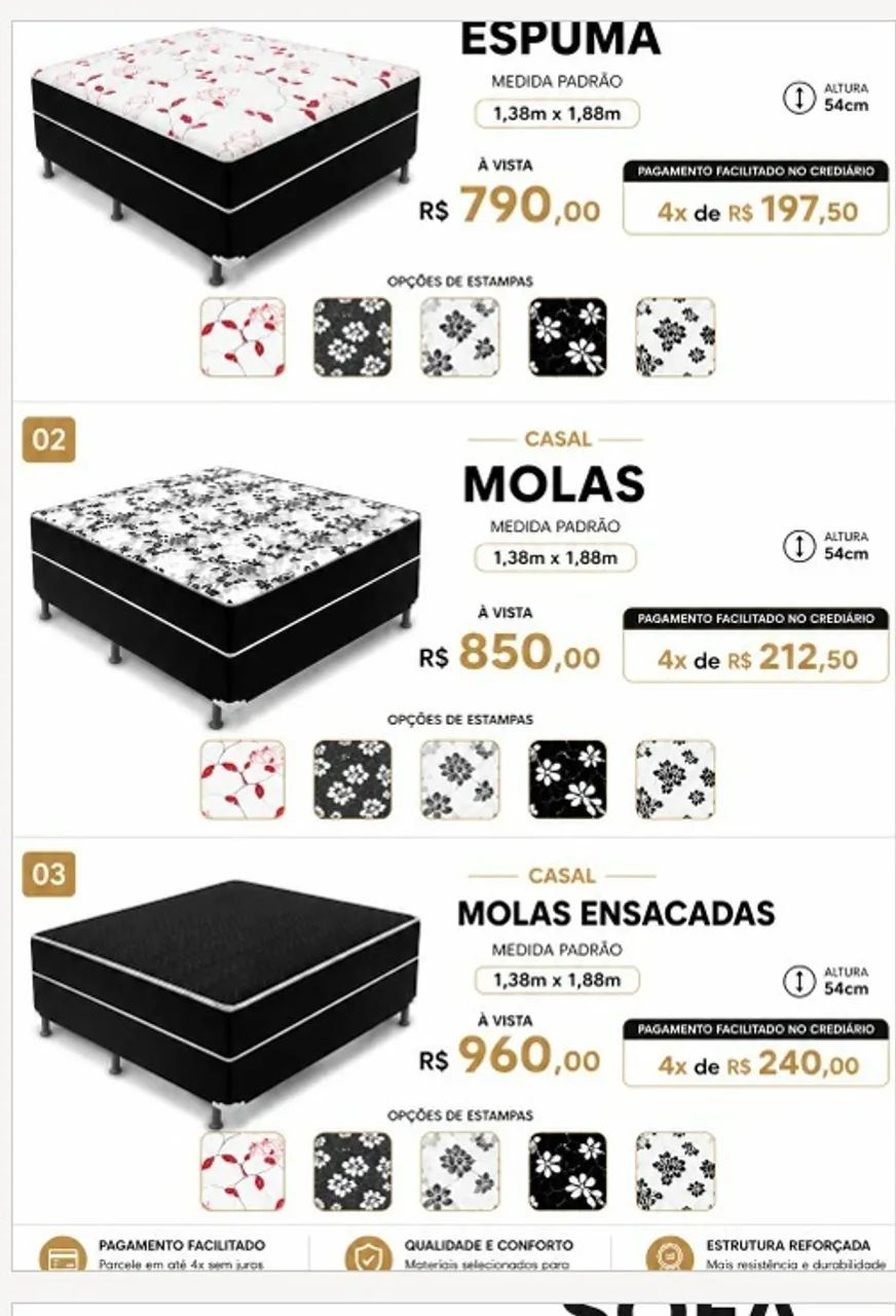 CAMA CASAL UNIBOX NO CARNÊ
