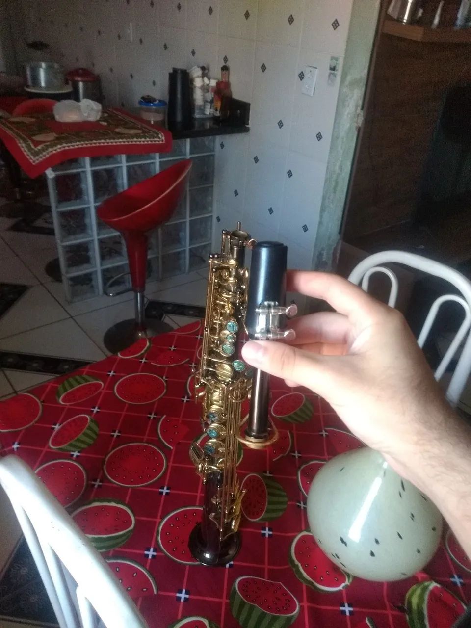 Sax soprano Eagle Só 502 onix - Foto 4