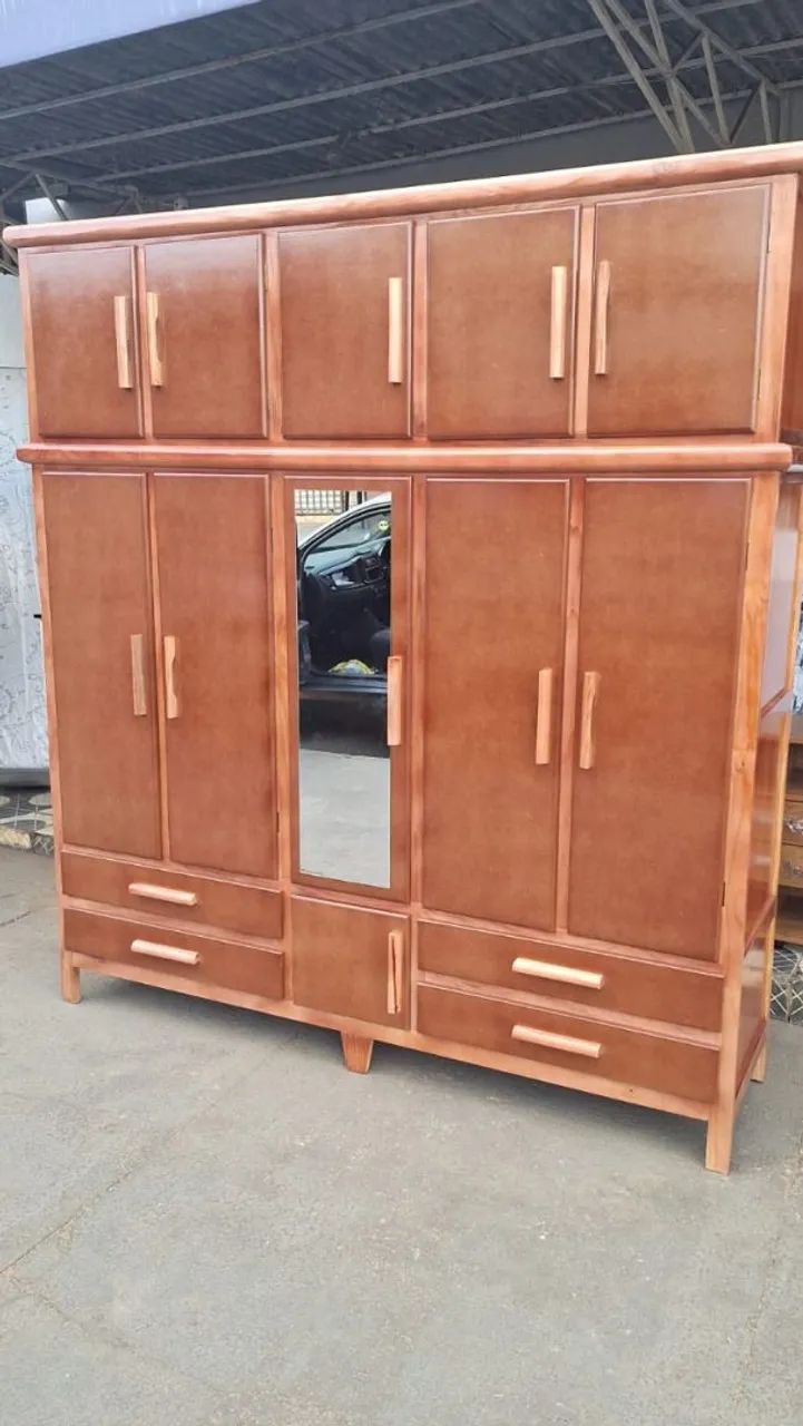 Guarda roupas casal madeira duplex 