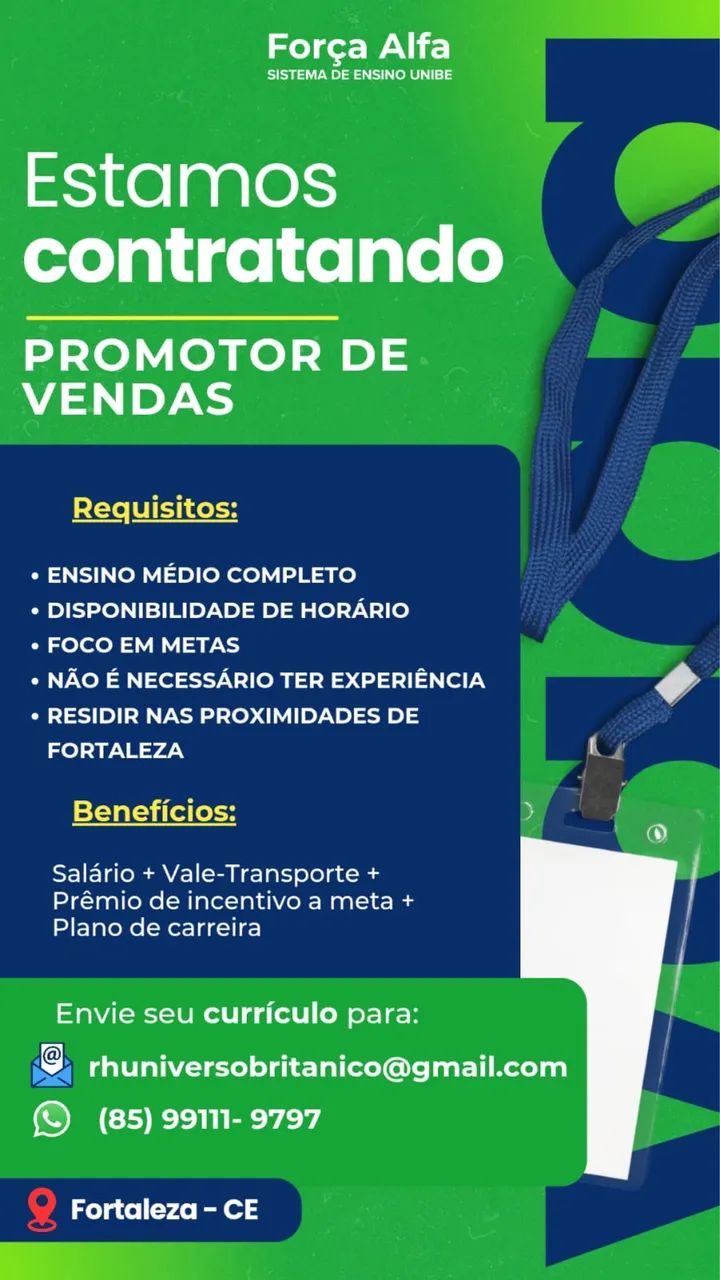 Oportunidade de emprego 