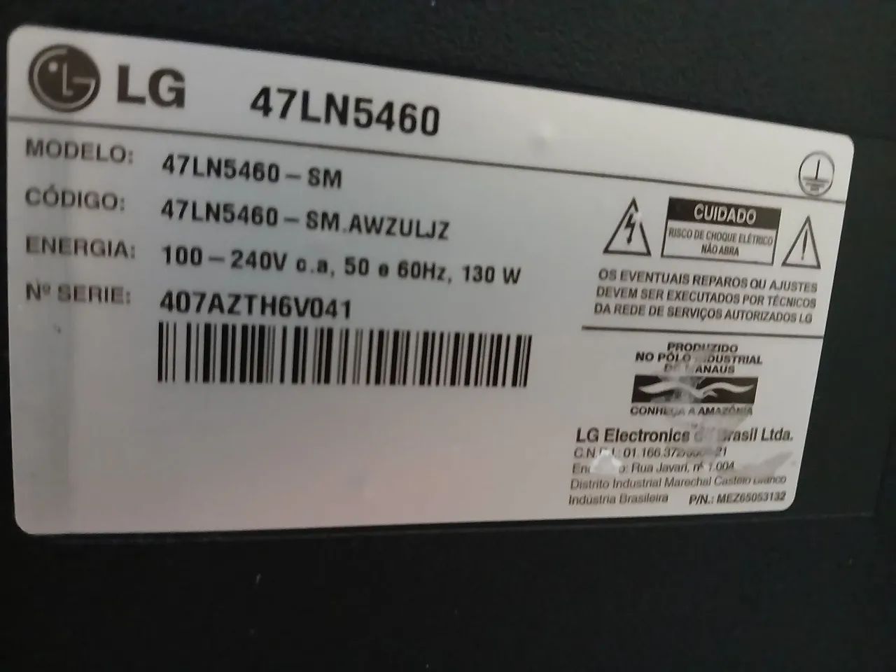 Vendo TV LG 47 Polegadas Smart 47LN5460 Full HD - Tela Grande - Funcionando Perfeito - Foto 2