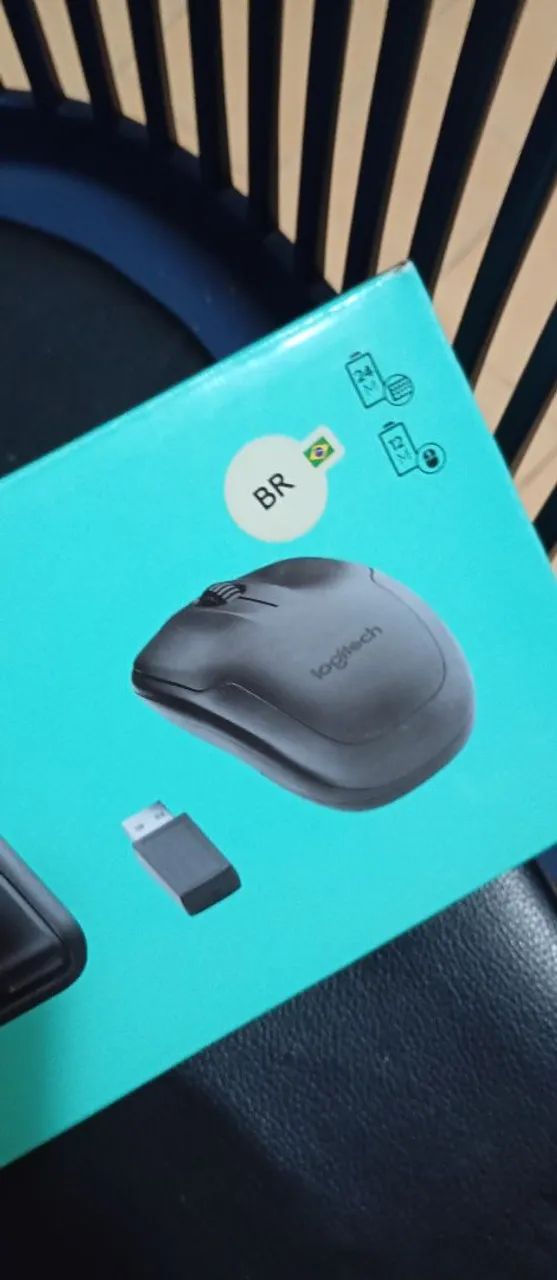 Kit mouse e teclado Logitech mk220 sem fio (lacrado) - Foto 5