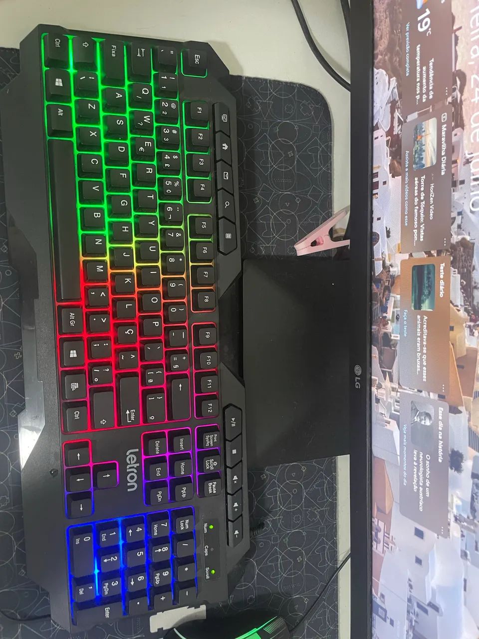 Teclado membrana Letron (Com Led) - Foto 4
