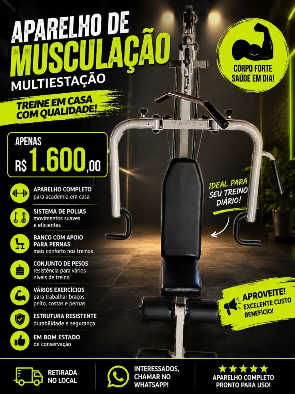 Aparelho de musculação 
