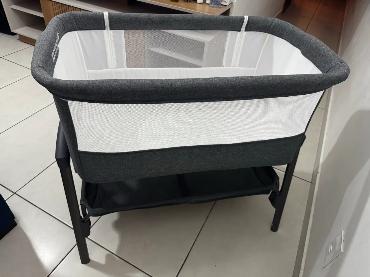 Berço co-leito colin cinza galzerano. Portatil - Foto 5