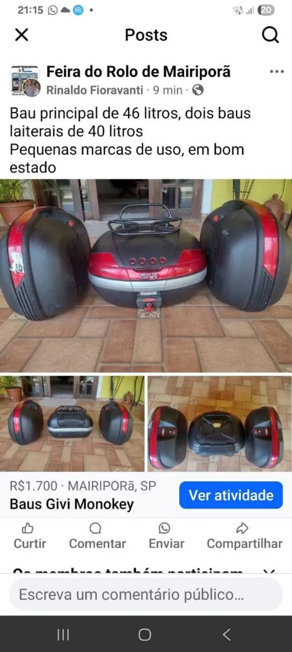 top case e baús givi