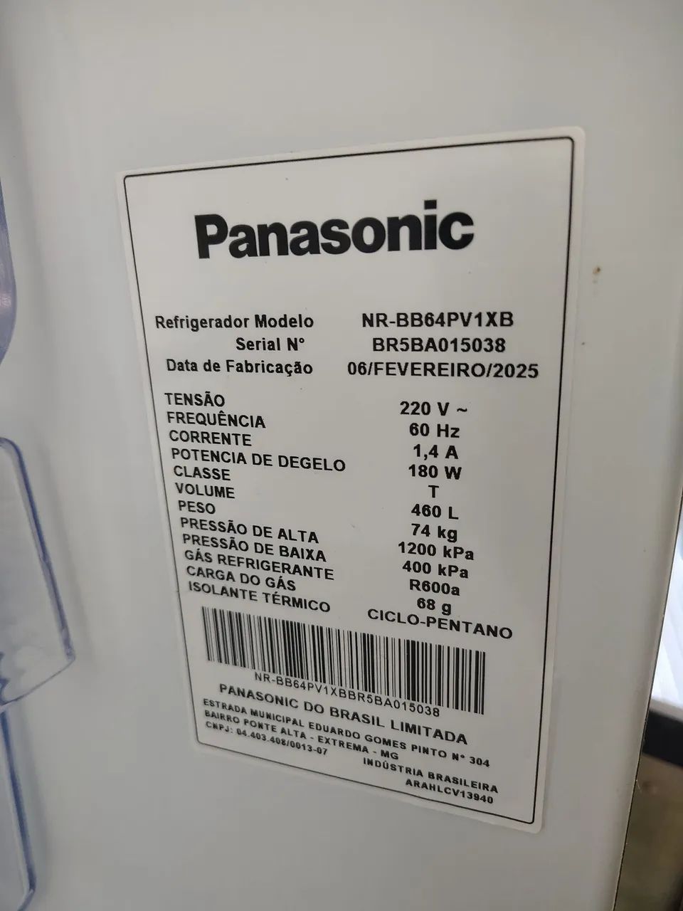 Geladeira Panasonic com DEFEITO 500$ - Foto 2