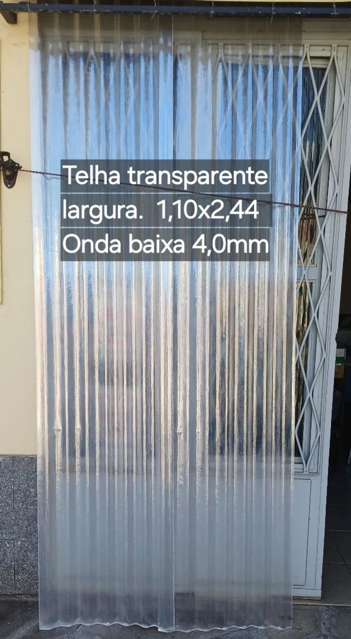 Telhas Transparentes 1,10x2,44 /  Onda baixa / 